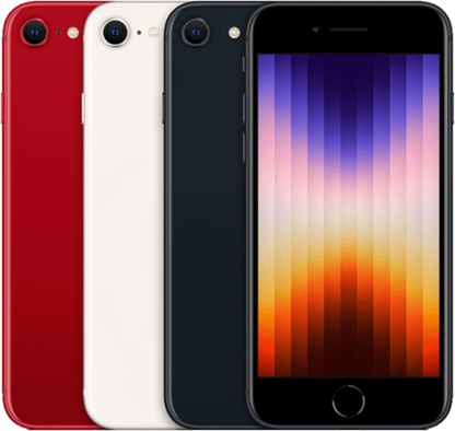 Apple iPhone SE 3. Generation 2022 Smartphone Mitternacht 64GB/128GB 4,7" Retina