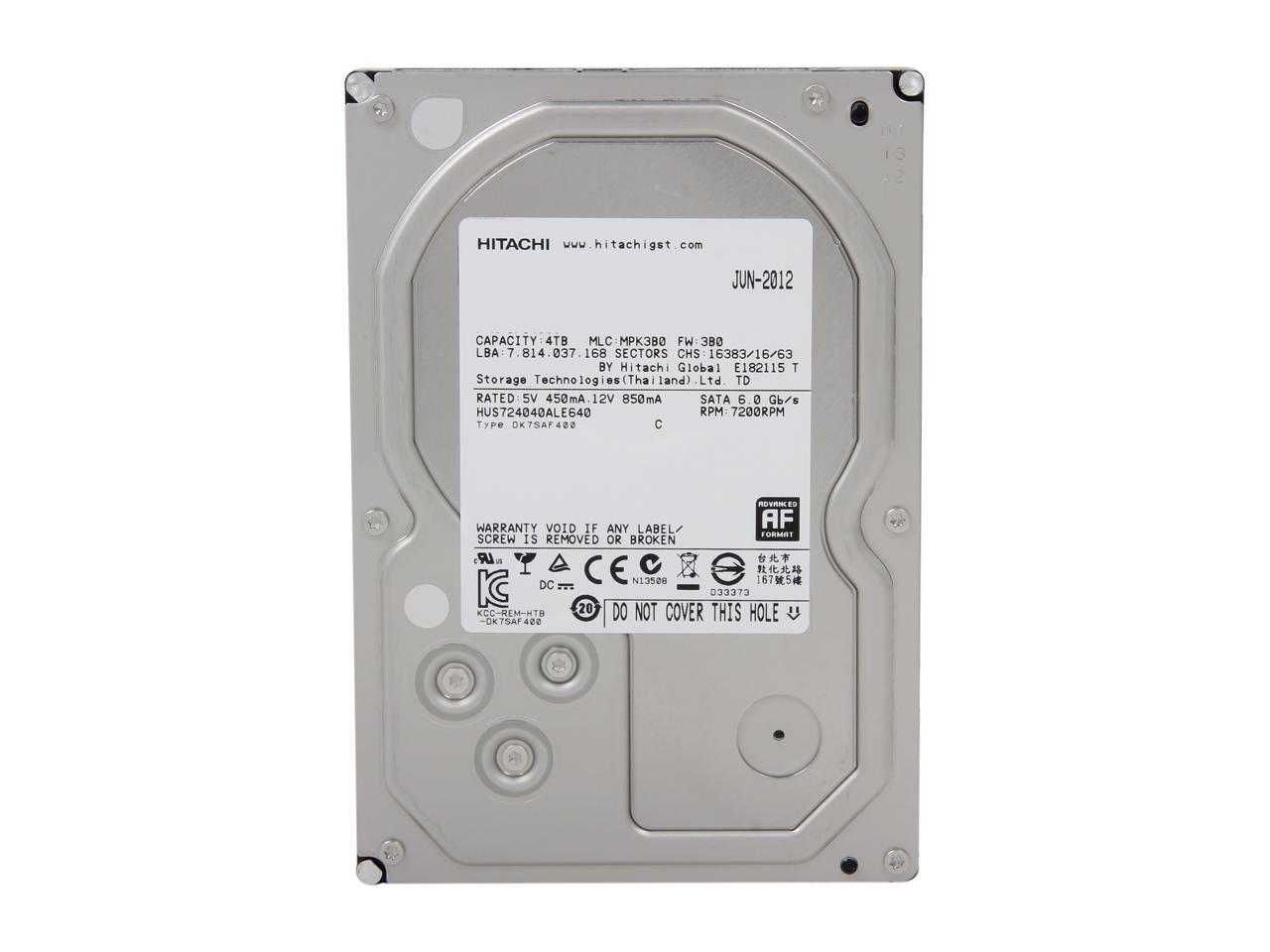 Hitachi Ultrastar 7K4000 4TB Interne Festplatte HUS724040ALE640 3,5 Zoll HDD