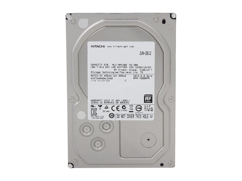 Hitachi Ultrastar 7K4000 4TB Interne Festplatte HUS724040ALE640 3,5 Zoll HDD