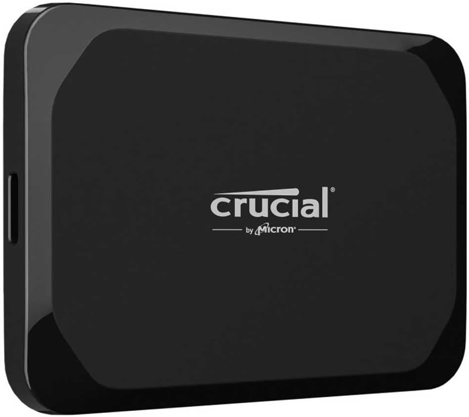Crucial X9 Externe SSD 2TB CT2000X9SSD9 High-Speed USB-C Portable SSD 1050 MB/s