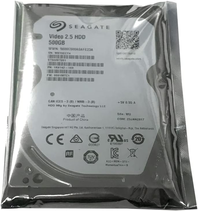 Seagate Video 500GB Interne Festplatte ST500VT000 2,5 Zoll HDD SATA 6Gb/s 16MB