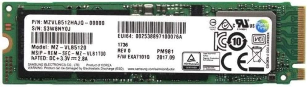Samsung PM981 SSD 512GB M.2 2280 PCIe 3.0 x4 NVMe Interne SSD – MZVLB512HAJQ