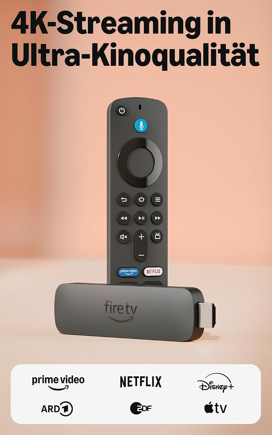Amazon Fire TV Stick 4K Plus (2025) Streaming mit Alexa Sprachfernbedienung – 4K Ultra HD, Dolby Vision, Dolby Atmos, Wi-Fi 6