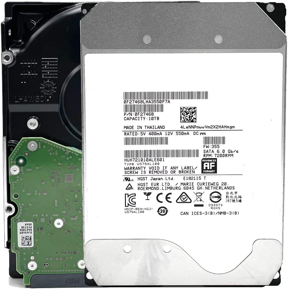 WD HGST Ultrastar He10 10TB Interne Festplatte 0F27454 / HUH721010ALE604 3,5 Zoll HDD #1