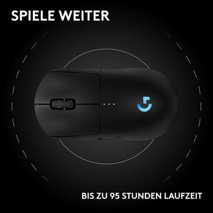 Logitech G PRO 2 LIGHTSPEED kabellose Gaming-Maus 44K-DPI-Sensor & USB-C-Ladef.
