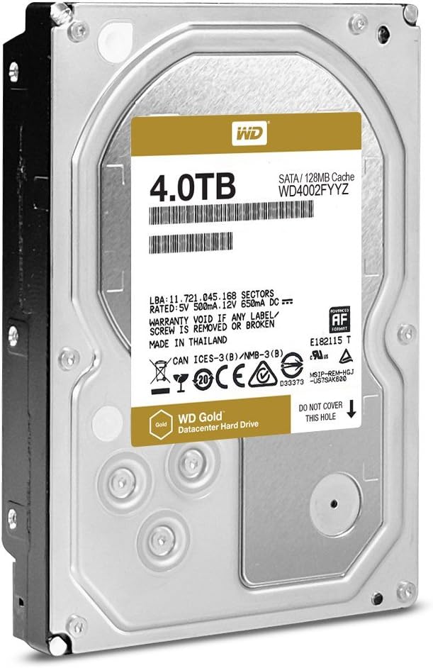 Western Digital WD Gold 4TB Interne Festplatte WD4002FYYZ 3,5 Zoll HDD SATA3