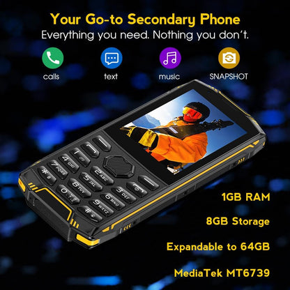 Ulefone Armor Mini 5 Outdoor Handy 1GB RAM / 8GB Speicher – Robustes Mobiltelefon Dual SIM – Schwarz