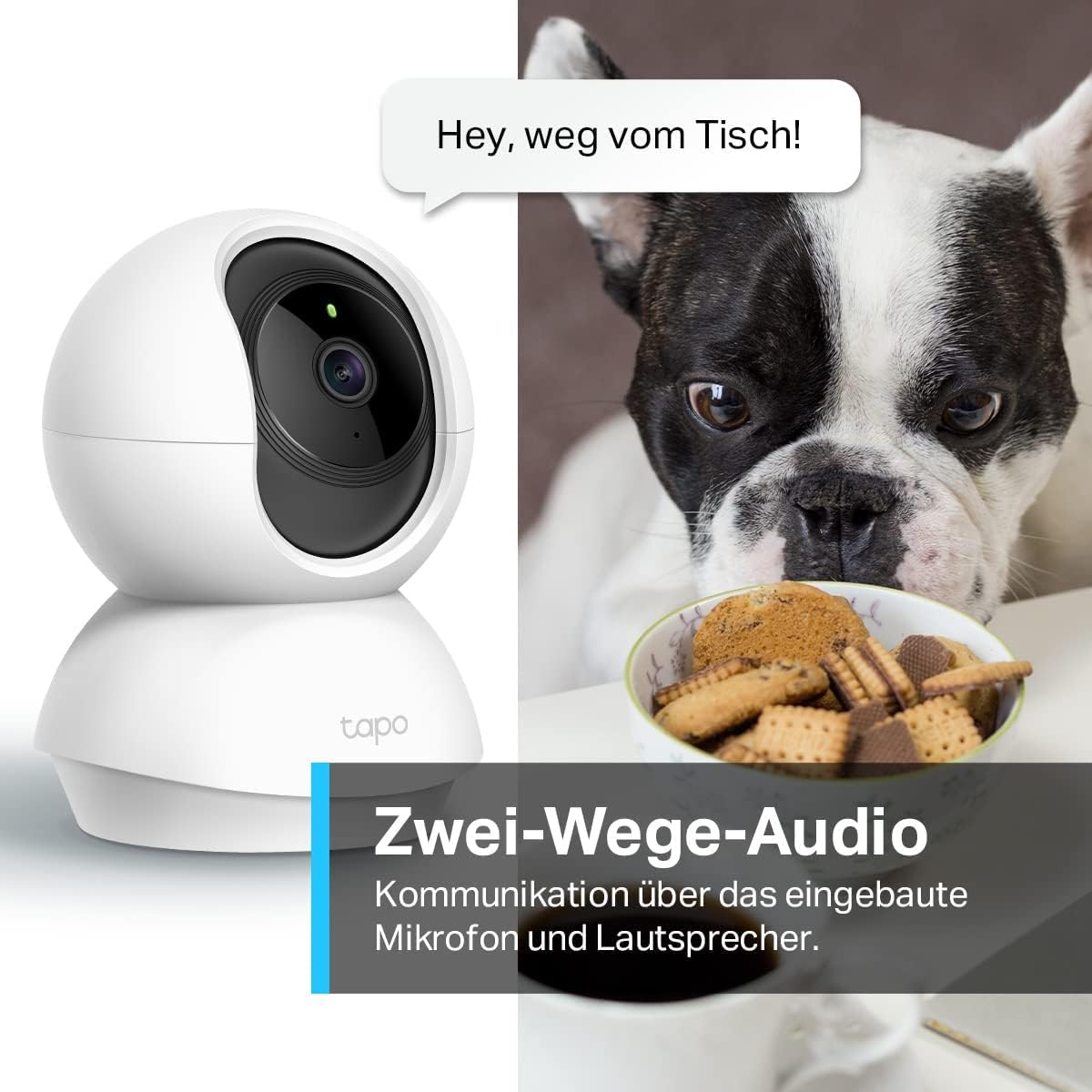 TP-LINK Tapo C210 WLAN Netzwerk-Überwachungskamera Linsenschwenkung und Neigung