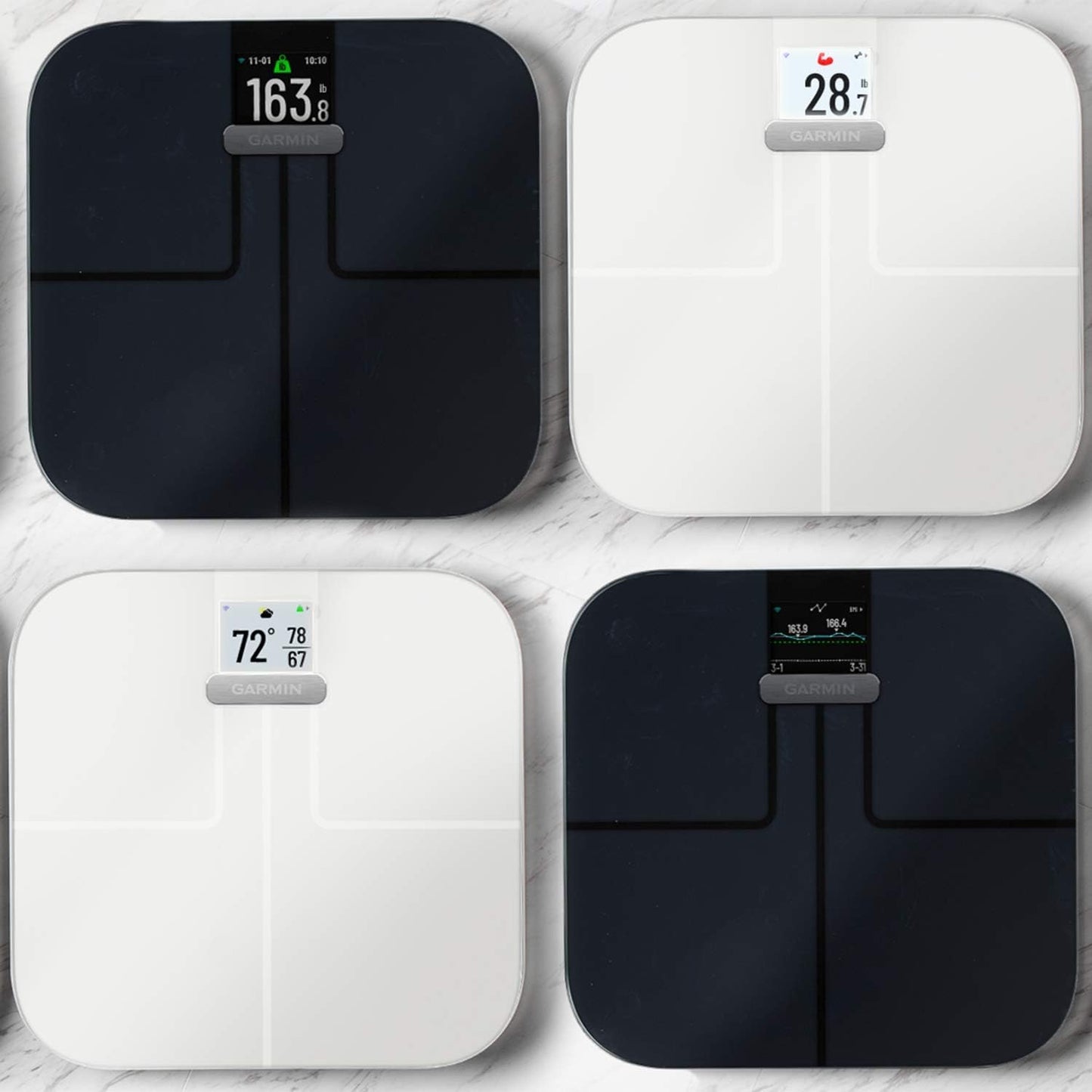 Garmin Index S2 Smart Scale Personenwaage mit Garmin Connect App - WLAN