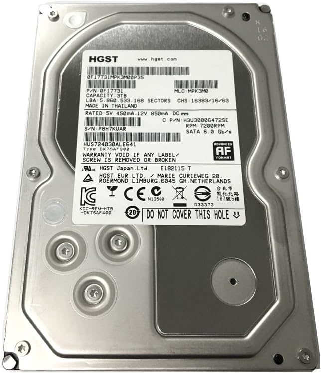 HGST Ultrastar 7K4000 3TB Interne Festplatte HUS724030ALE641 3,5 Zoll HDD SATA3 #1