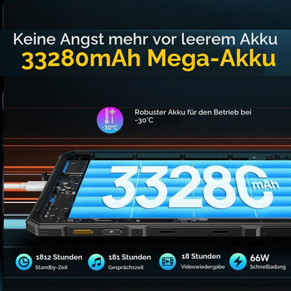 Ulefone Armor Pad 3 Pro Outdoor Tablet 10,36 Zoll 8GB RAM / 256GB Speicher – 4G LTE Dual SIM – Schwarz