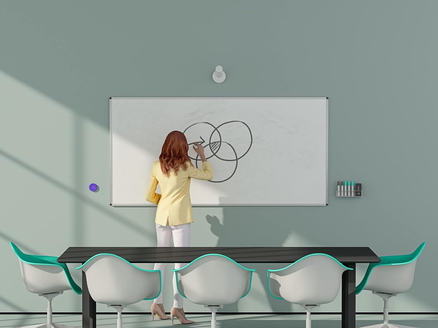 Logitech Scribe Kamera zur Erfassung von Whiteboards Full-HD-Webcam Weiss