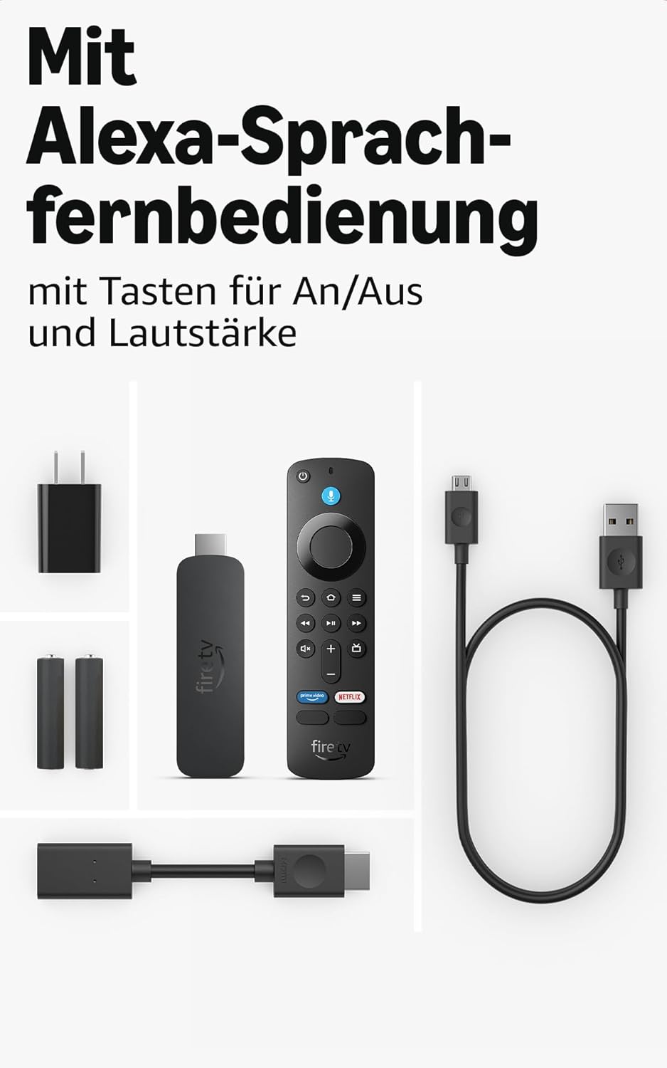 Amazon Fire TV Stick 4K Plus (2025) Streaming mit Alexa Sprachfernbedienung – 4K Ultra HD, Dolby Vision, Dolby Atmos, Wi-Fi 6