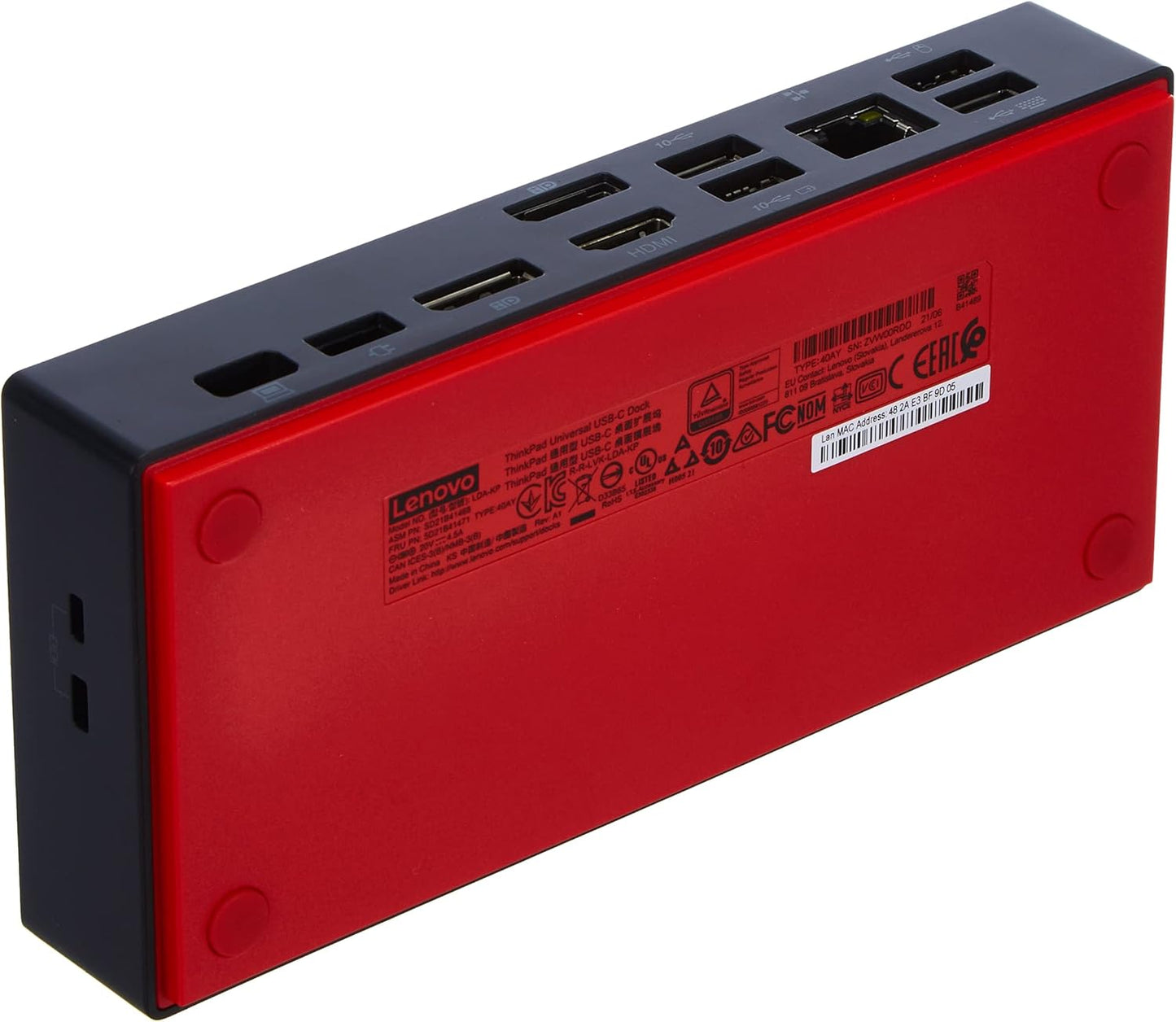 Lenovo ThinkPad Dock Universal USB-C Dockingstation inkl. 90W Netzt. 40AY0090EU