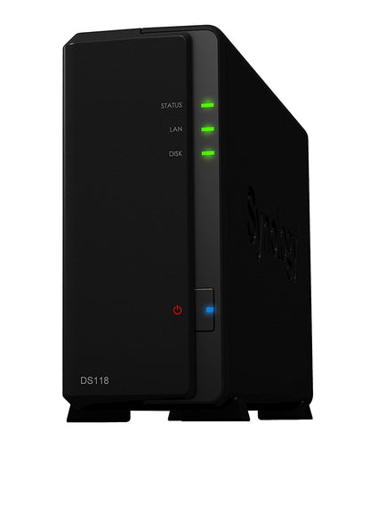 Synology DS118 1-Bay NAS Leistungsstarker Netzwerkspeicher, Medienserver, Cloud