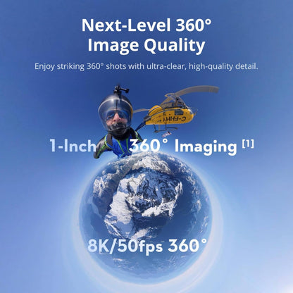 DJI Osmo 360 Standard Combo 360 Grad Kamera 1 Zoll Sensor Natives 8K-360° Video