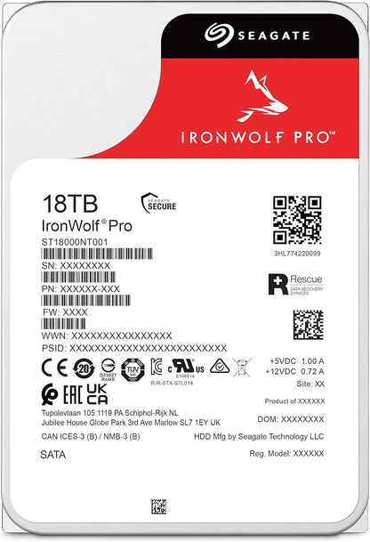 Seagate IronWolf Pro NAS 18TB Interne Festplatte ST18000NT001 3,5 Zoll HDD SATA3