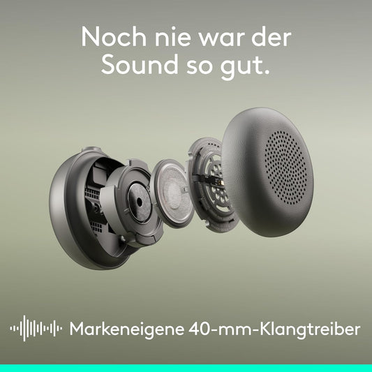 Logitech Zone Wireless 2 ES Headset – Kabelloser Kopfhörer mit ANC, Mikro, USB-C