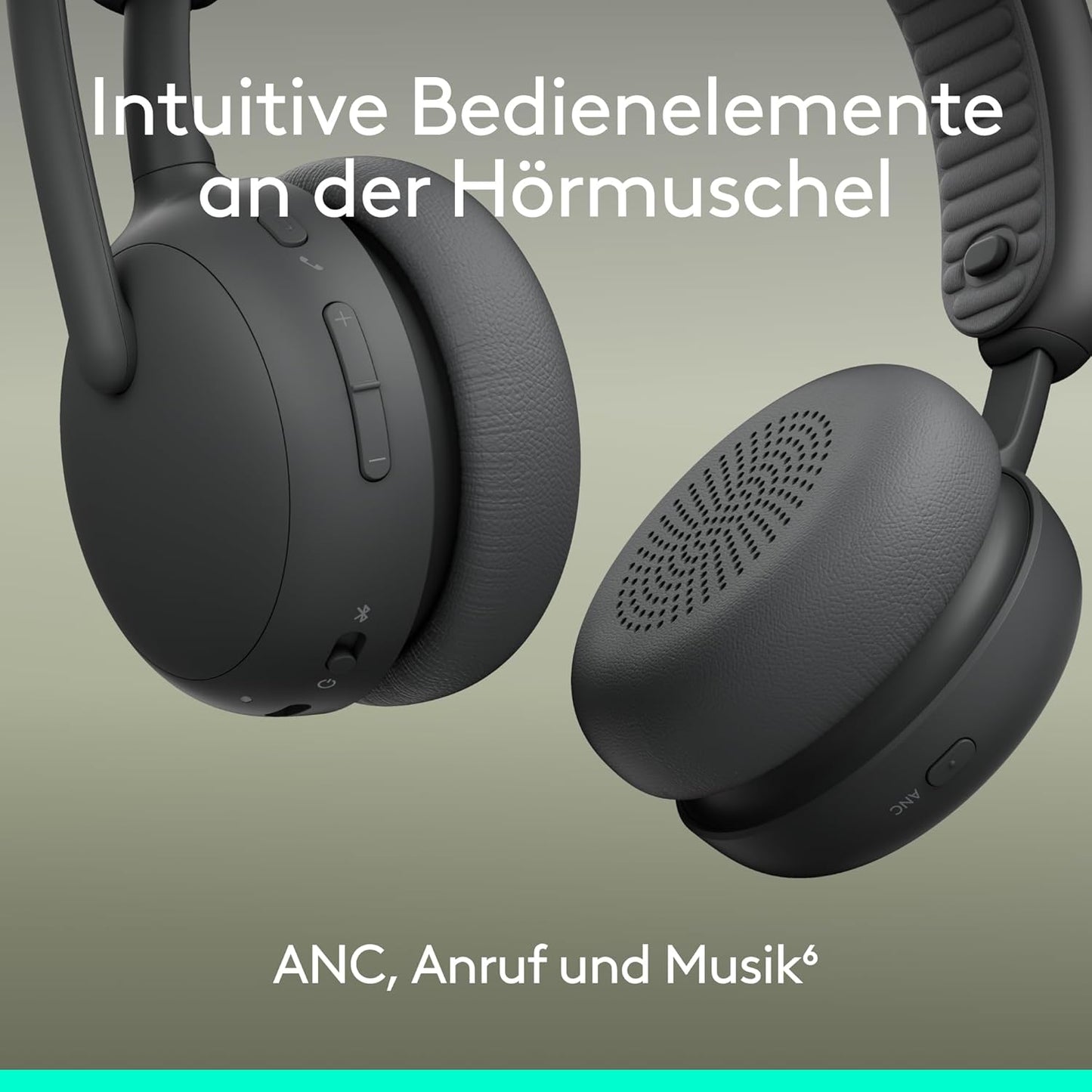 Logitech Zone Wireless 2 ES Headset – Kabelloser Kopfhörer mit ANC, Mikro, USB-C