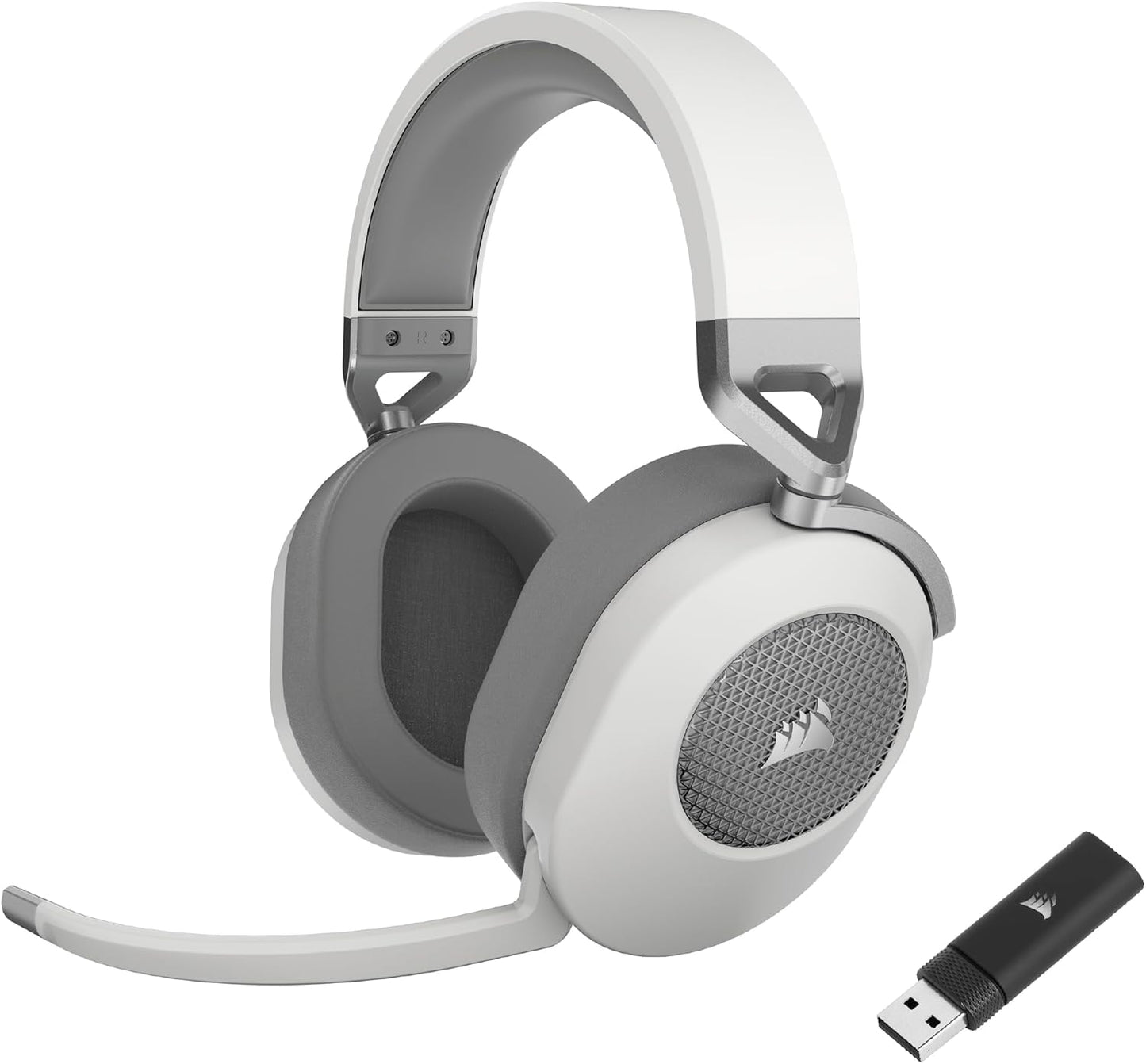 Corsair HS65 Wireless Gaming Headset Bluetooth Dolby 7.1-Surround-Sound - White