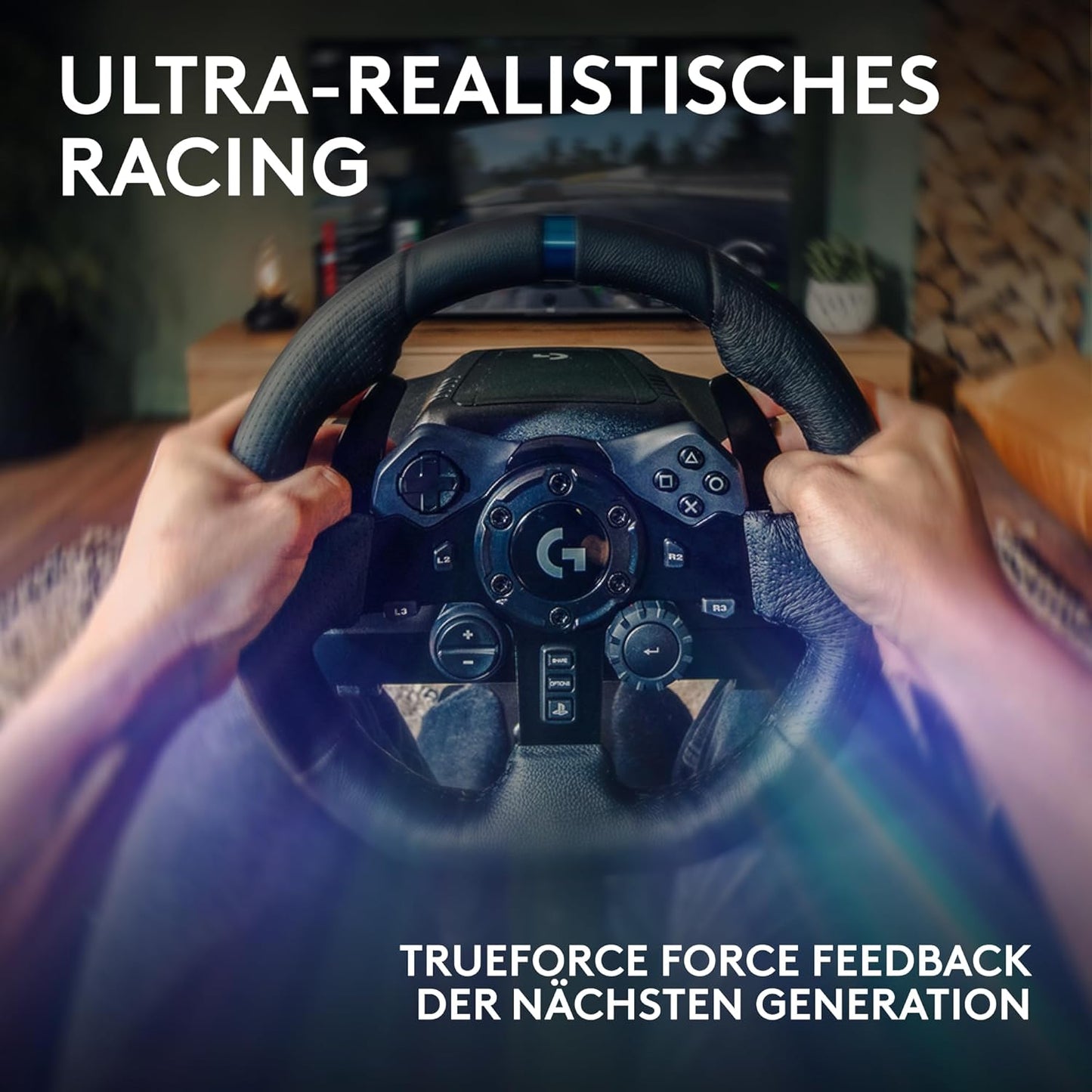 Logitech G G923 Racing Wheel und Pedale TRUEFORCE bis zu 1000 Hz Force Feedback