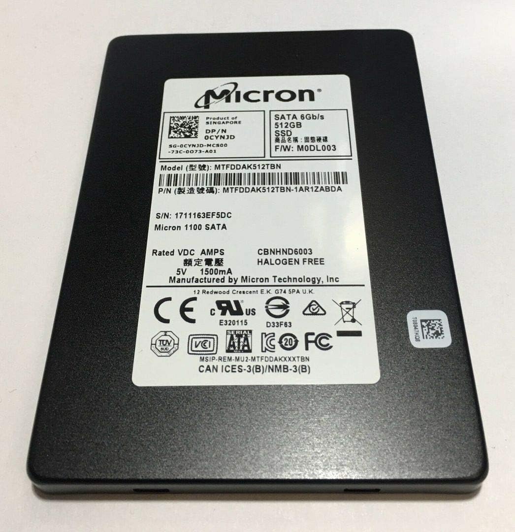 Micron 1100 SSD 512GB 2.5" SATA3 MTFDDAK512TBN – 3D TLC NAND Solid State Drive
