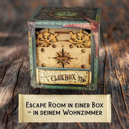 iDventure Cluebox Davy Jones Locker Escape Room Spiel - 3D Holzpuzzle Rätselbox