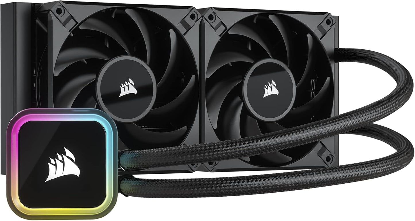 CORSAIR iCUE H100i ELITE RGB Flüssig-CPU-Kühler AF Elite Series 240-mm-Radiator