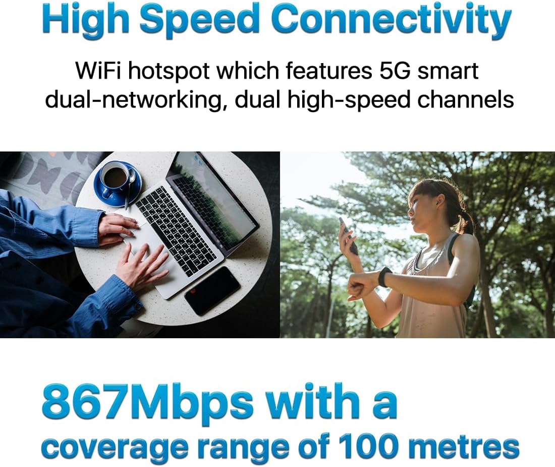 ZTE U30 Air Router Mobiler WiFi 5G Hotspot tragbar Dualband inklusive Lebara SIM Karte