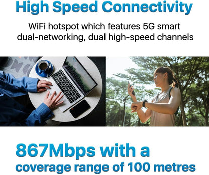 ZTE U30 Air Router Mobiler WiFi 5G Hotspot tragbar Dualband inklusive Lebara SIM Karte