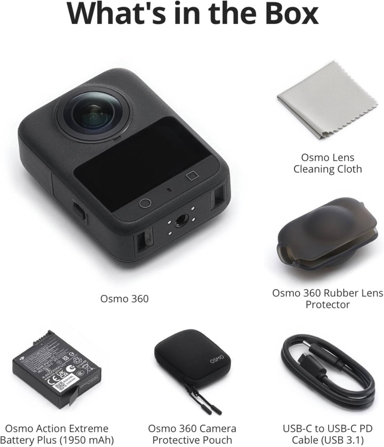 DJI Osmo 360 Standard Combo 360 Grad Kamera 1 Zoll Sensor Natives 8K-360° Video