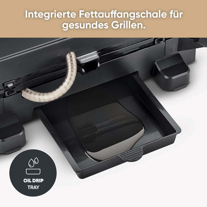 SEVERIN Sevini Comfort Kontaktgrill für Fleisch/Fisch/Gemüse - fettfreies Grillen