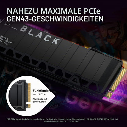 WD_BLACK SN850X 4TB Interne SSD WDS400T2XHE NVMe M.2 2280 - PCIe 4.0 x4 (NVMe)