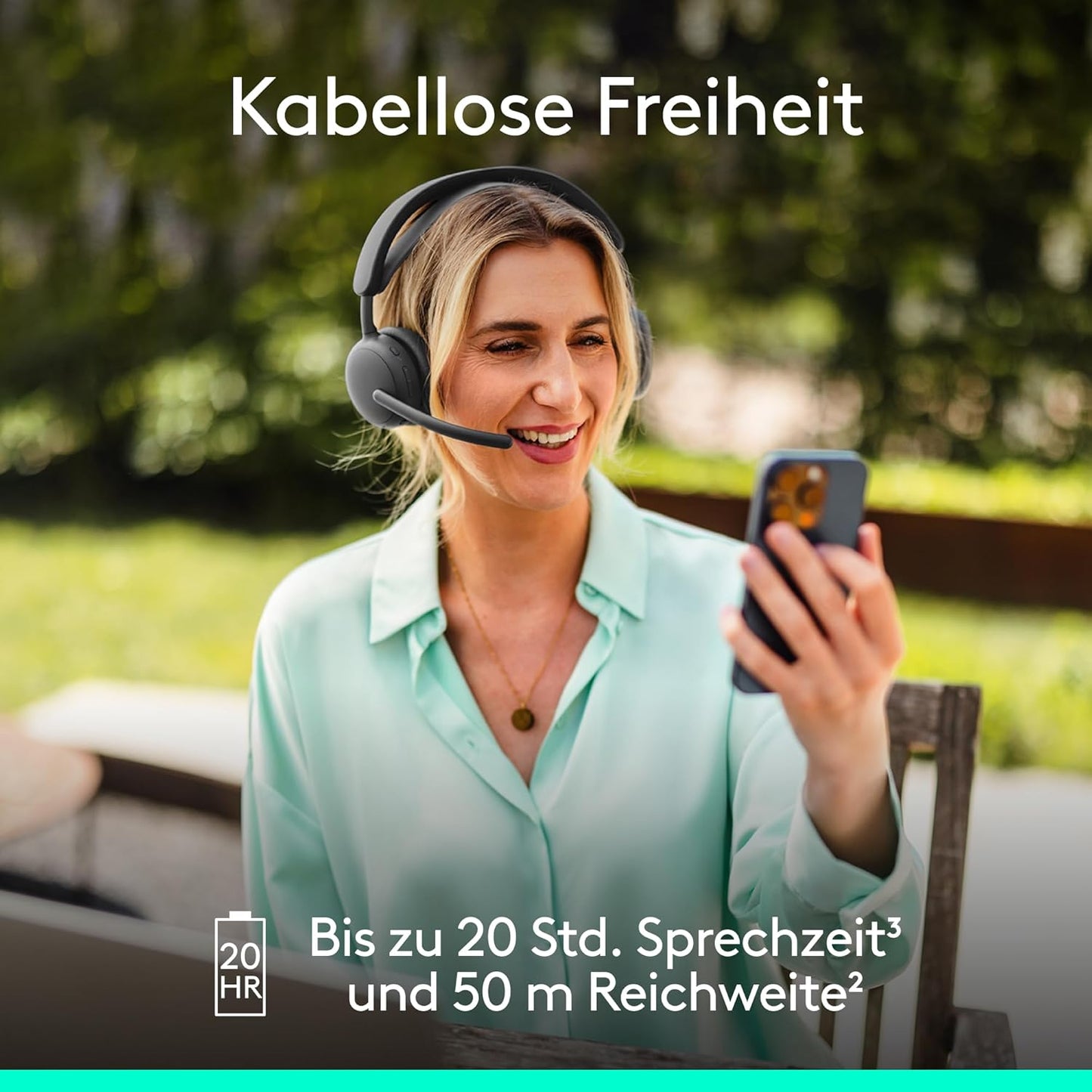 Logitech Zone Wireless 2 ES Headset – Kabelloser Kopfhörer mit ANC, Mikro, USB-C