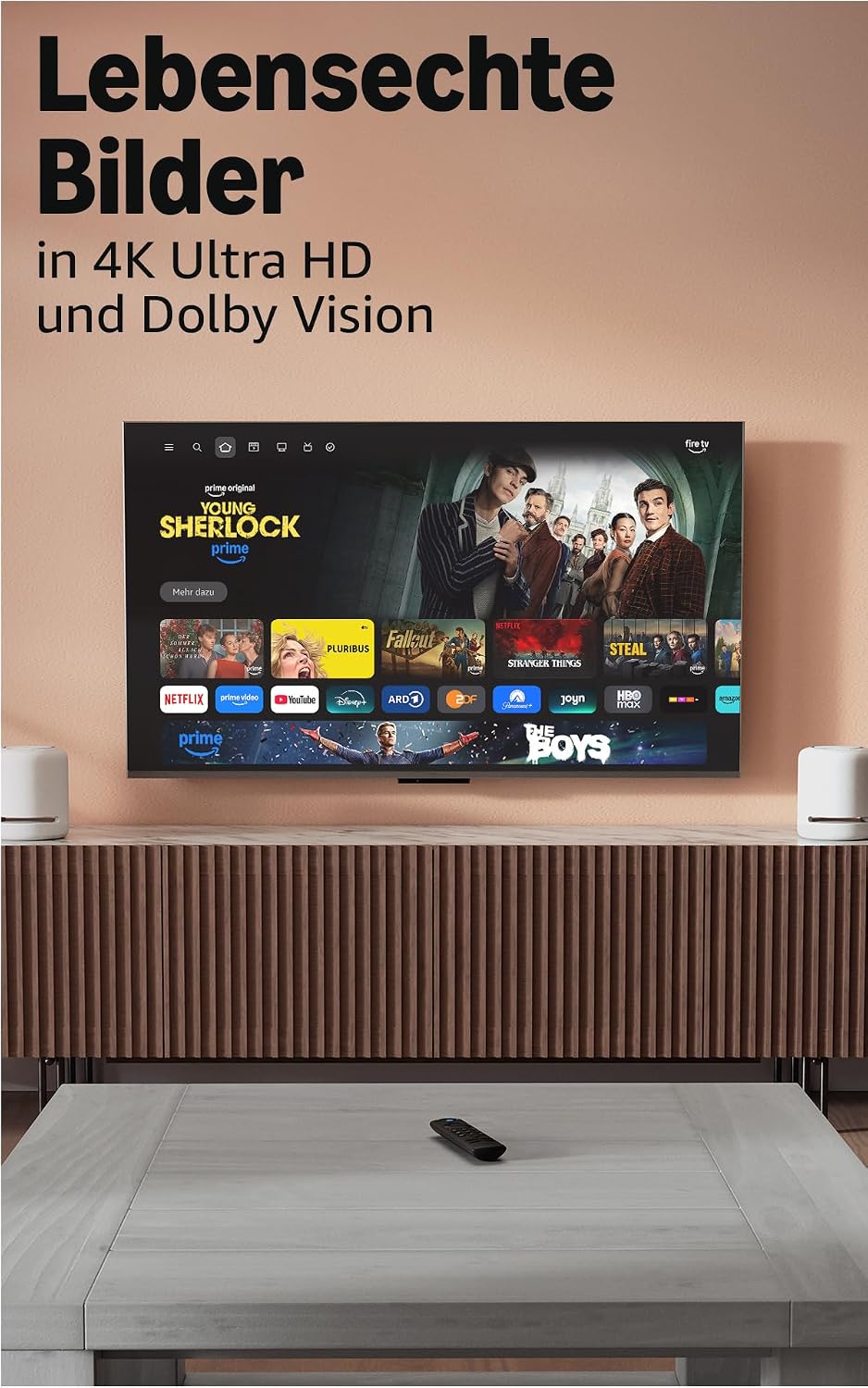 Amazon Fire TV Stick 4K Plus (2025) Streaming mit Alexa Sprachfernbedienung – 4K Ultra HD, Dolby Vision, Dolby Atmos, Wi-Fi 6