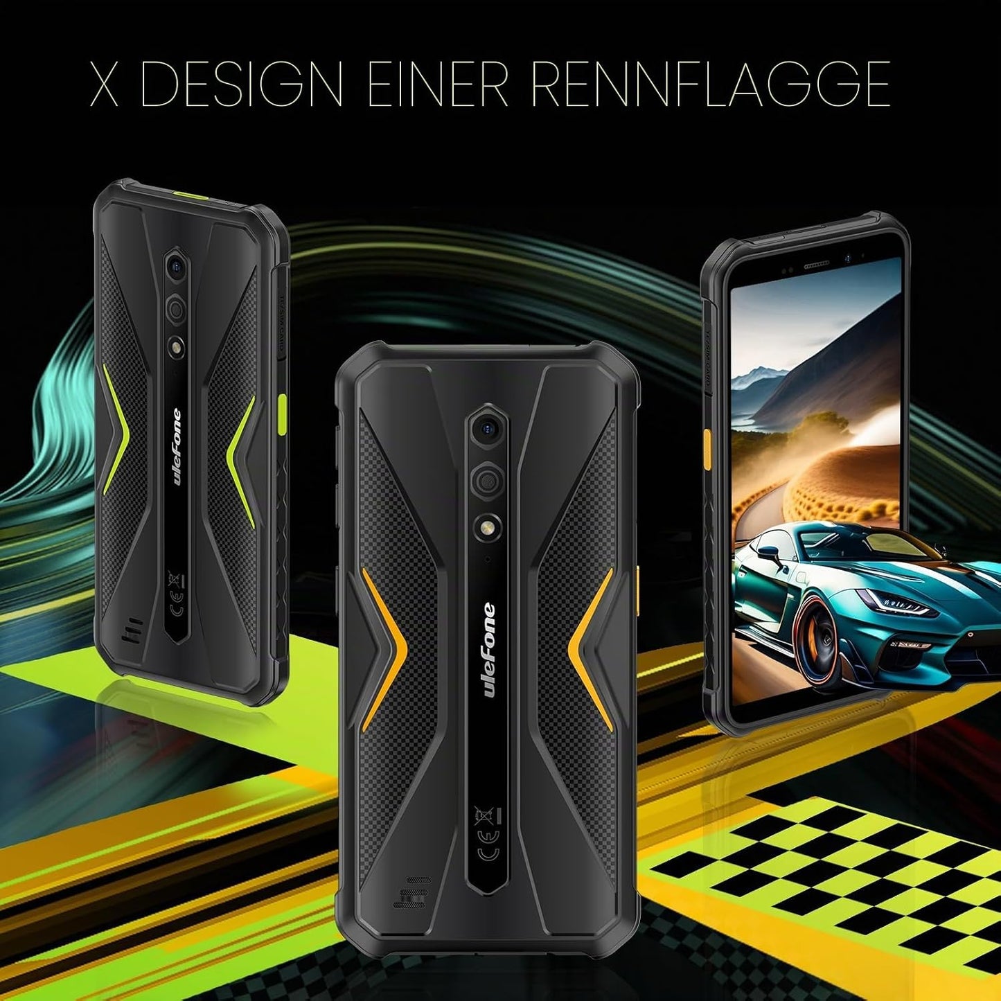Ulefone Armor X12 Pro Outdoor Smartphone 64GB 2x 4GB RAM – Dual SIM – Robustes Android Handy – Schwarz