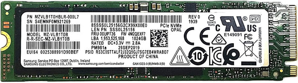 Samsung PM981a SSD 512GB M.2 2280 PCIe 3.0 x4 NVMe - MZVLB512HBJQ