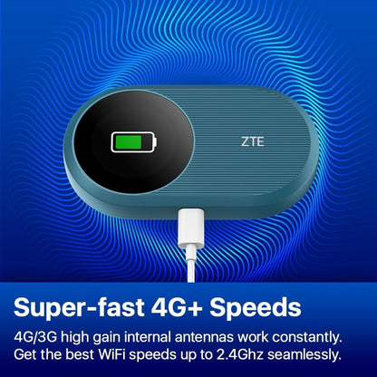 ZTE U10S Pro 4G Mobile WiFi6 Hotspot Mobiler WLAN Router - Blau