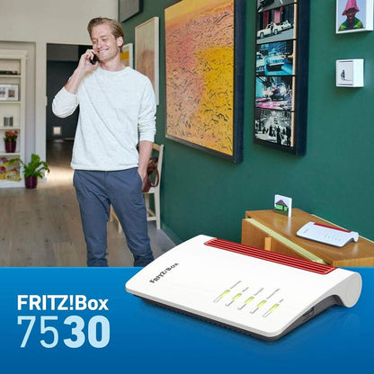 AVM FRITZ!Box 7530 WLAN AC+N Router DSL/VDSL 866 MBits 5GHz WiFi bis zu 300MBits weiß