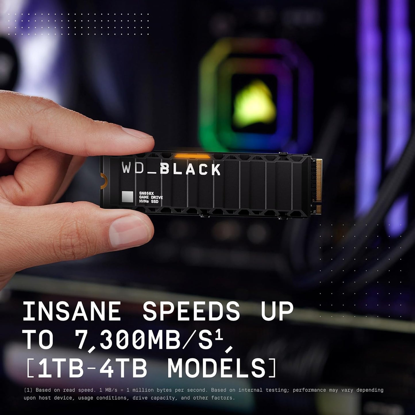 WD_BLACK SN850X 1TB Interne SSD WDS100T2XHE NVMe M.2 2280 - PCIe 4.0 x4 (NVMe)