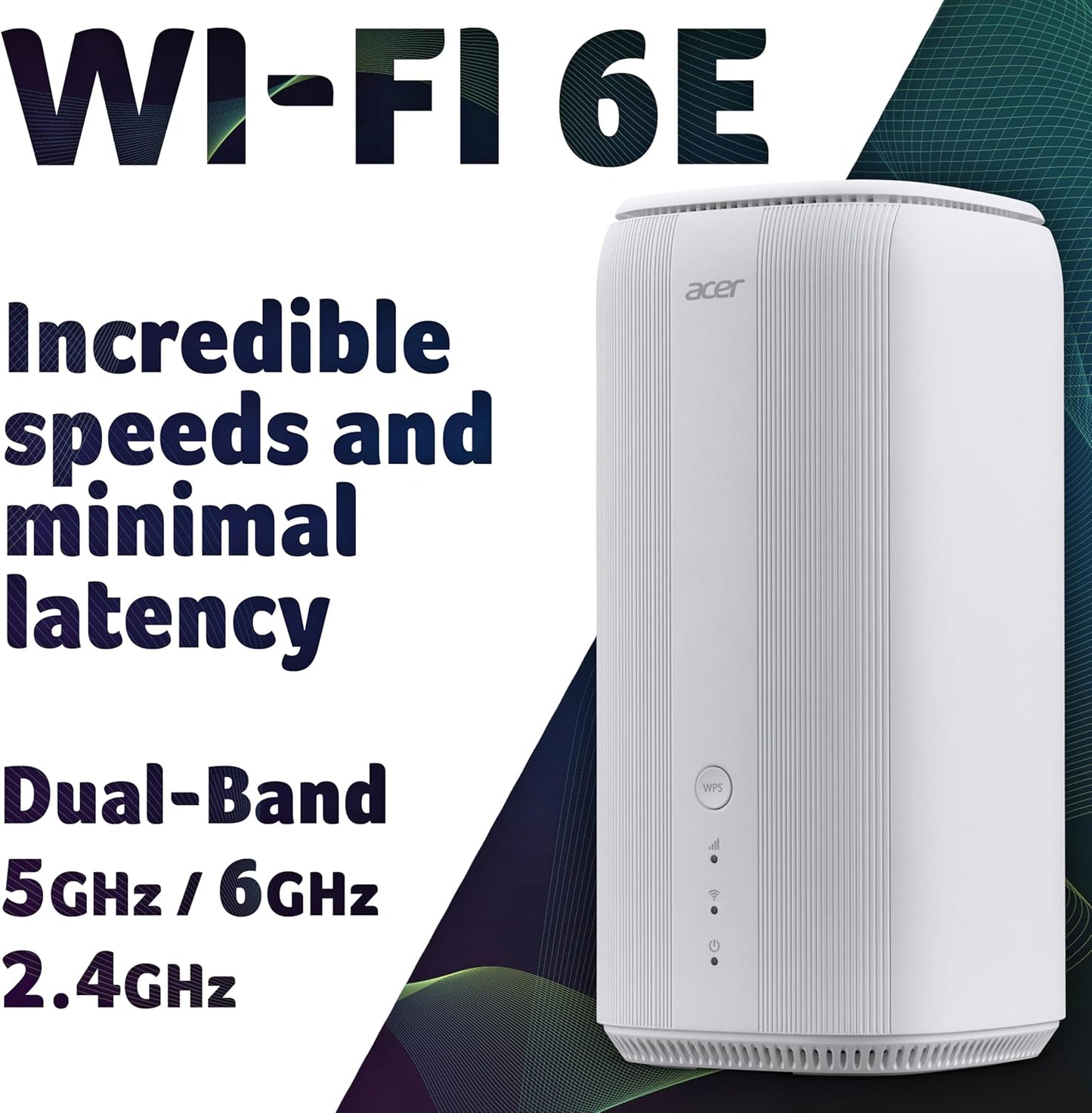 Acer Connect X6E 5G Router Dual Connectivity 5G/WAN WiFi6 for up to 128 Devices