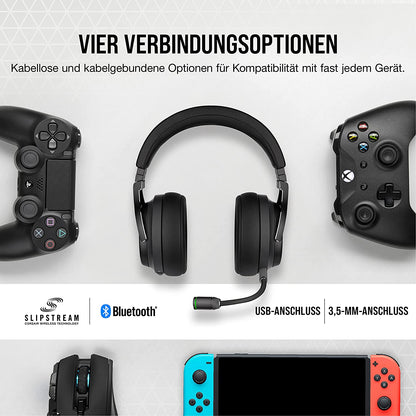 Corsair VIRTUOSO RGB WIRELESS XT Gaming Headset Bluetooth Dolby Atmos für PC/Mac
