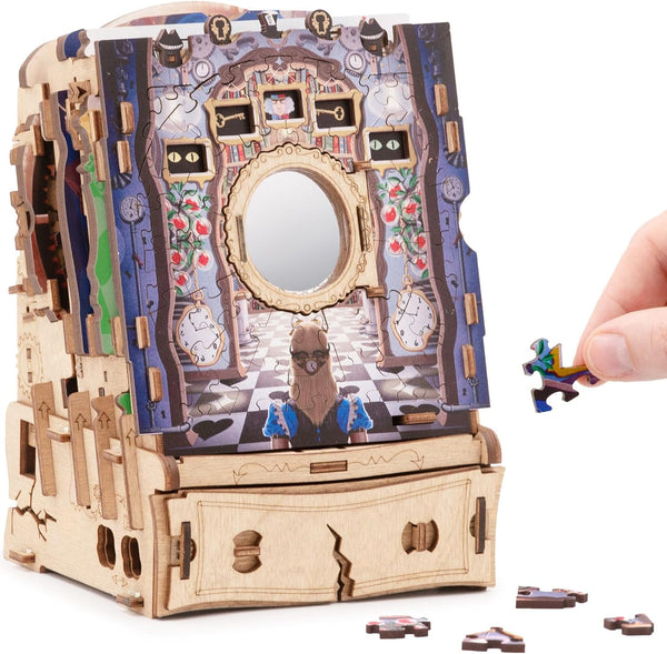iDventure Alice im Wunderland Familienspiel Abenteuer Escape Room 3D Holzpuzzle