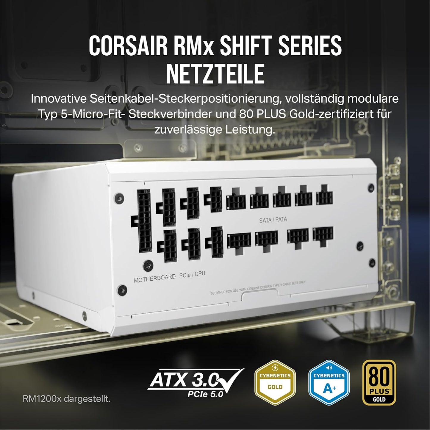Corsair RMx Series RM750x Shift Vollmodulares ATX-Netzteil 750 Watt 80 PLUS Gold
