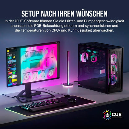 Corsair iCUE Link H100i RGB Flüssig-CPU-Kühler 2x QX120 RGB-Lüfter 240mm AIO