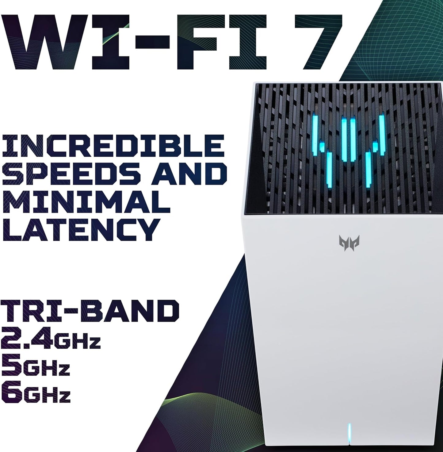 Acer Predator Connect T7 Wi-Fi 7 Mesh Router BE11000 Tri-Band Gaming Router