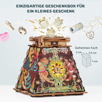 iDventure Cluepuzzle Sonnenpyramide Escape Room Spiel 3D Holzpuzzle Geschenkbox