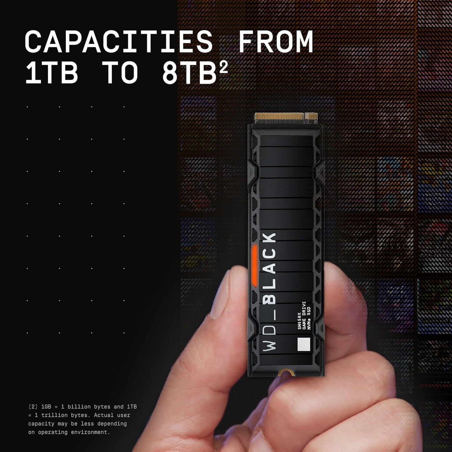 WD_BLACK SN850X 1TB Interne SSD WDS100T2XHE NVMe M.2 2280 - PCIe 4.0 x4 (NVMe)