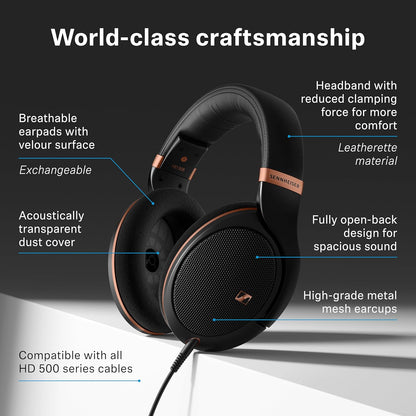 Sennheiser HD 505 Headset - Copper-Edition Wired Studio-Kopfhörer für Gaming