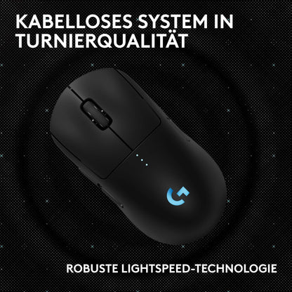 Logitech G PRO 2 LIGHTSPEED kabellose Gaming-Maus 44K-DPI-Sensor & USB-C-Ladef.